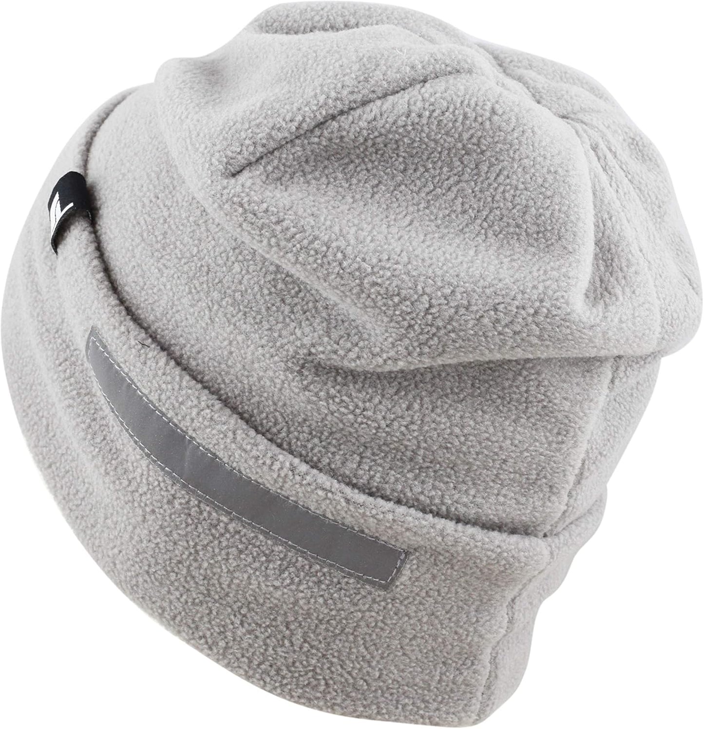 The Hat Depot Fleece Winter Functional Beanie Hat Cold Weather-Reflective Safety for Everyone Performance Stretch