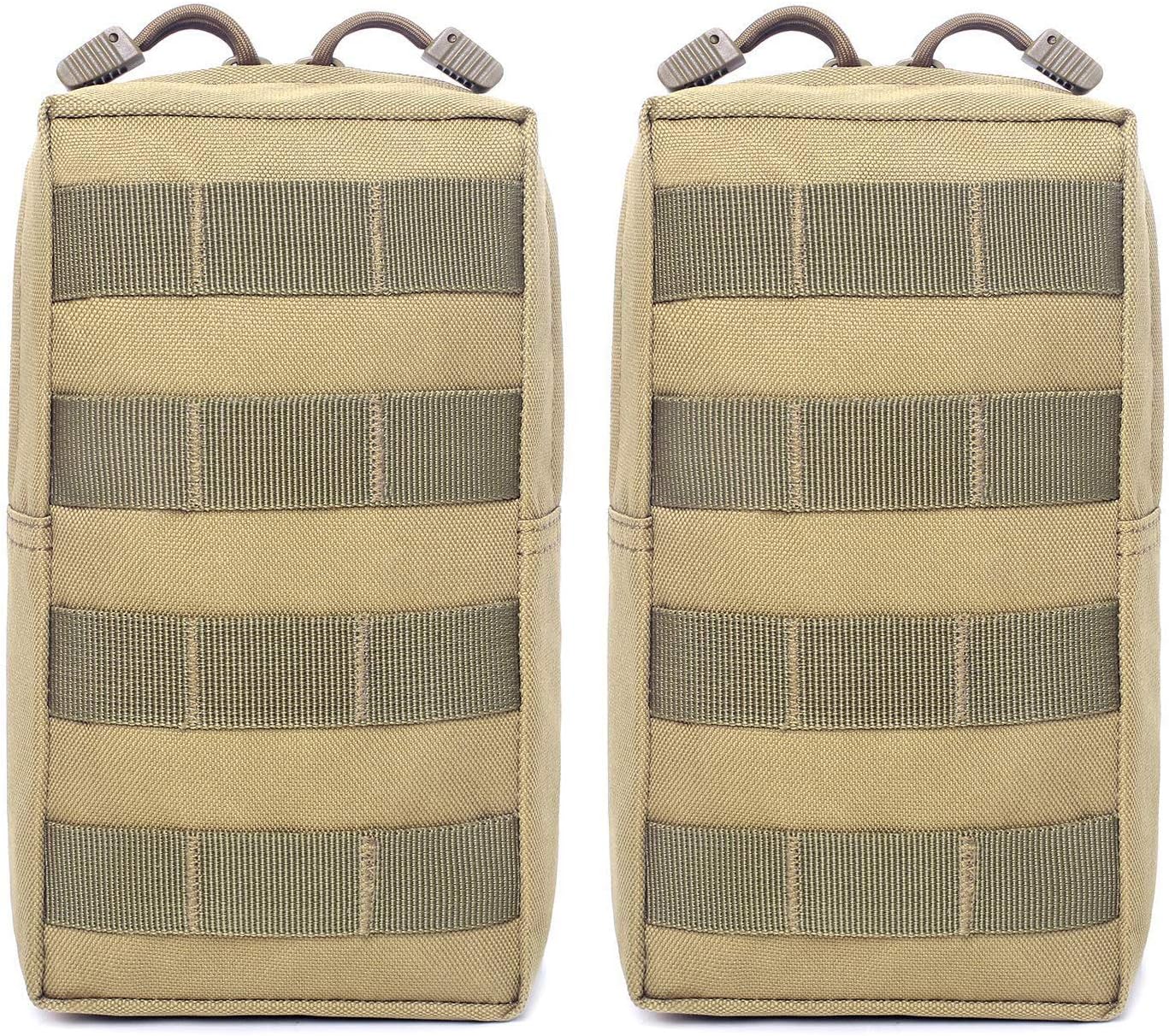 Tacticool 2 Pack Molle Pouches - Tactical Compact Water-Resistant EDC Pouch