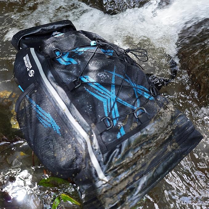 Dry Bag Backpack Waterproof 40L Heavy Duty Roll-Top beach bag with Compartment for Dirty Stuff for Travel, Hiking, Boating
