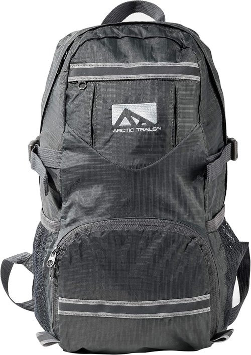 Franklin Sports Arctic Trails Lightweight Packable Durable Travel Hiking Backpack Daypack Outdoor Compact Foldable Design