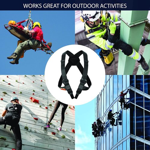 Fusion Climb Chest Harness Stika - (5,000 LBS Rated) Heavy Duty Chest Harness for Hiking, Tree Climbing, Ziplining, Rock Climbing, Rappelling