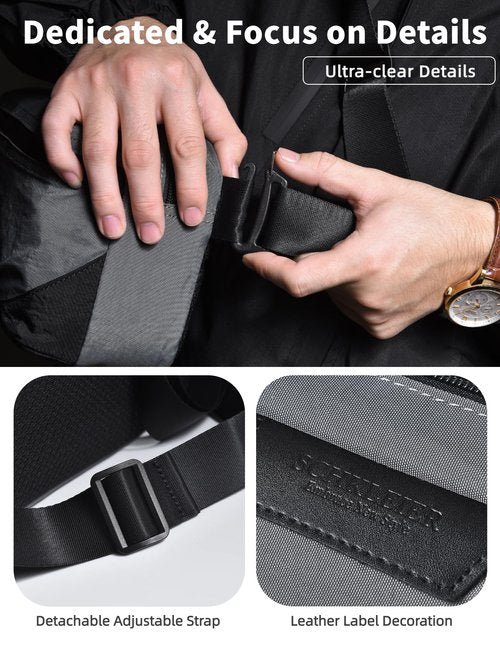 Schkleier Casual Crossbody Bag, Light weight Waist Belt Bag and Chest Bag, Waterproof Fanny Pack, for Men and Women, for Daily Use, Sprots,Traveling Running and Hikling