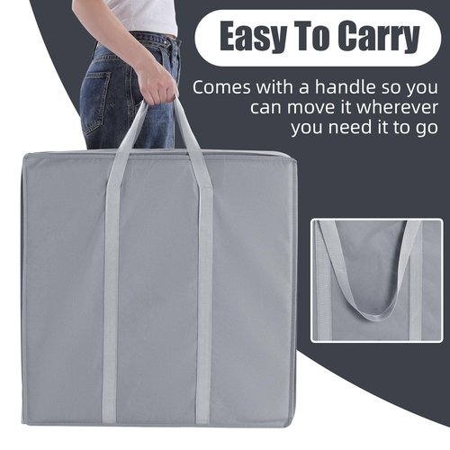 HOMBYS Tri Folding Memory Foam Camping Mattress for Outdoor Sleeping, Portable Waterproof Camping Pad Mat for Travel Truck Bed Tent,72" L x 24" W, Grey