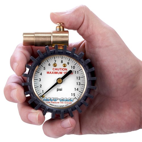 Accu-Gage Fat Bike Presta Valve Low Pressure Bicycle Tire Gauge, 30psi