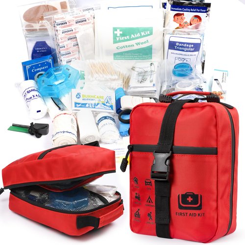 PronteeAid 400pcs Large First Aid Kit, Premium Emergency Medical Kit with Basic First Aid Supplies, Ideal for Traveling, Outdoors, Climbing, Car, Camping, Emergency Preparedness