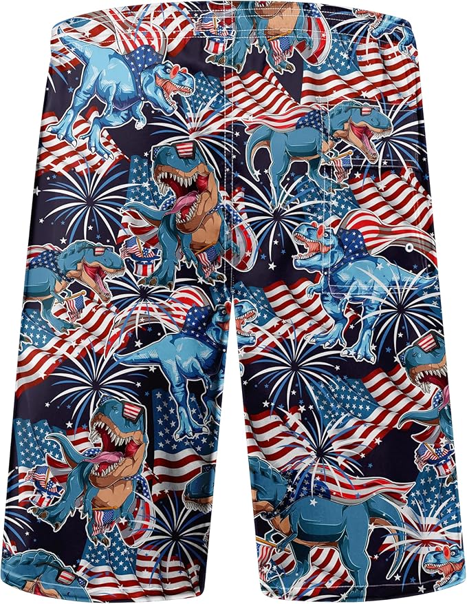 Mens Swim Trunks Quick Dry Board Shorts with Mesh Lining, Breathable Surf Beach Shorts Swimwear Bathing Suits
