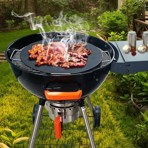 BBQCuker 18"Campfire Grill Griddle, Cast Iron Grill Pan with Handles, 3 Removable Legs, Fire Pit Grill,Campfire Cooking Equipment,Griddle for Gas Grill and Outdoor BBQ