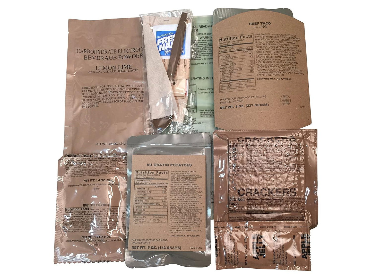 MRE (Meals-Ready-To-Eat) Sure-Pak Meal-2017 Pack Date-ACM (Elbow Macaroni in Tomato Sauce)