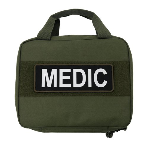 uuKen Medic Patch PVC Black and White Medic Patches 8.5×3 inches for Bag Backpack Vest Jacket Clothing Uniform (Black and White, L 8.5"×3")