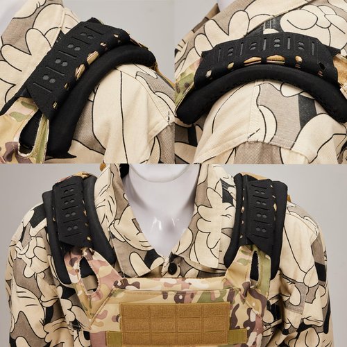 YPELUDRE 2 Pack Shoulder Strap Pads for Vest Carrier, Tactical Vest Shoulder Pads Backpack Strap Pads (Black)