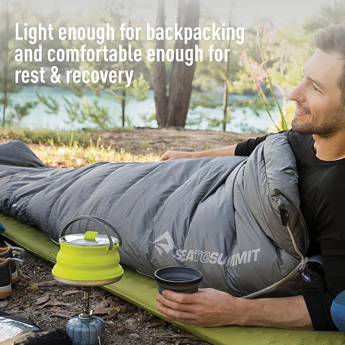 Sea to Summit Camp Self-Inflating Foam Sleeping Mat for Camping and Backpacking, Tapered - Regular (72 x 20 x 1.5 inches)