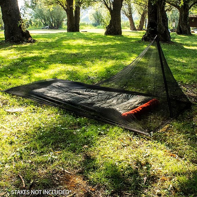 MEKKAPRO Mosquito Netting for Camping with Carry Bag, Mosquito Net Tent, Compact and Lightweight Bug Net for Camping, Mosquito Netting for Bed, Fits Sleeping Bags, Tent, Bed (Single)