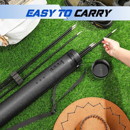 WinnerWhy 2 Pack Adjustable Arrow Case Archery for Hunting Crossbow Quiver Hold 12 Arrows of 24'' to 39'' with Strap Arrow Insert, Extendable Poster Tube, Fishing Tube, Multifunction Storage Case