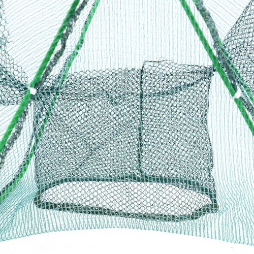 5PCS Fishing Bait Trap Minnow Trap Foldable Fishing Trap Cylindrical Hexagon Crawfish Fishing Net Trap Portable Folded Fishing Accessories