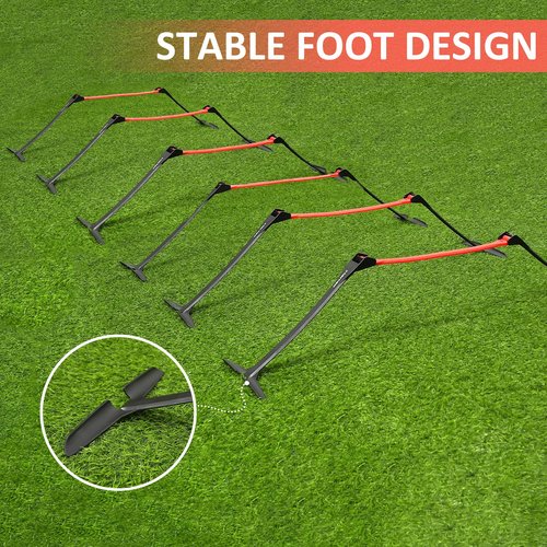 Xerceo Premium Adjustable and Collapsible Hurdle and Agility Ladder Set for Athletes, Super Portable and Lightweight, with Carrying Bag