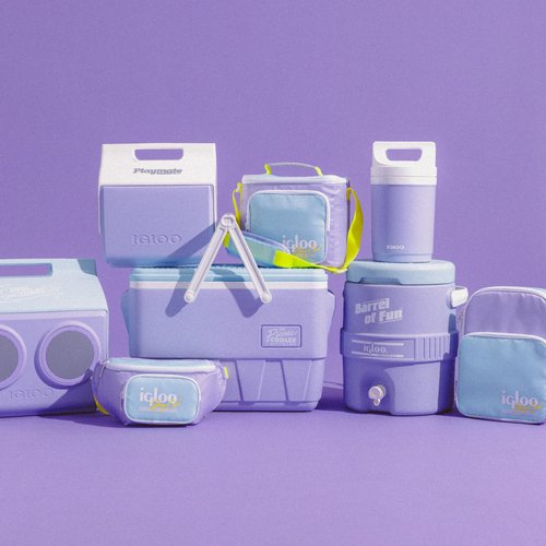 Igloo 2-Gallon Retro Party Water Jug Cooler, Lilac Breeze