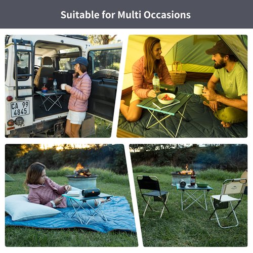 Naturehike FT08 Portable Camping Table, Ultralight Aluminum Folding Beach Table with Carry Bag for Outdoor Cooking, Picnic, Camp, Boat, Travel