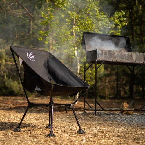 OLSUS Portable Camping Chair, Compact Folding Beach Chair, Lightweight Camping Chair, Portable Folding Chair, Travel Chair, Park Chair, Festival Chair, Field Chair, Ultralight Chairs for Adults, Black