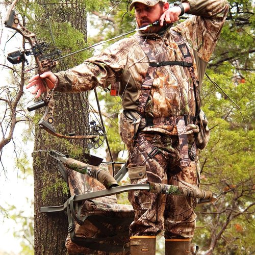 TOBWOLF 4PCS Tree Stand Rail Pads, Wood Camouflage Replacement Shooting Rail Pads Easy to Disguise, Treestands Shooting Rail Cover for Tripod Deer Hunting Climbing Stand Treestand Ladder