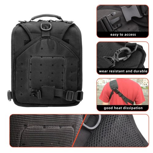 gracedon Tactical Chest Backpack Sling bag Pack Military Molle Assault Range Bags for Outdoor Sports Travel