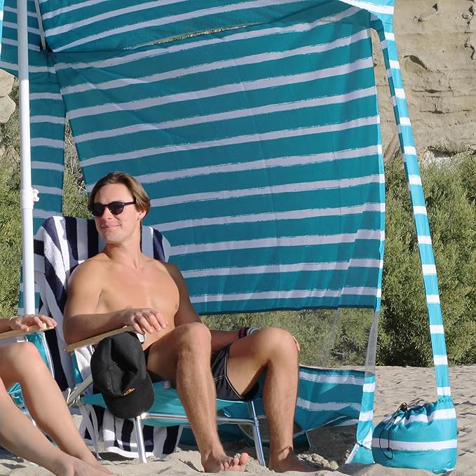 AMMSUN Beach Cabana Sidewall, Additional Privacy Sunwall for AMMSUN 6.2'×6.2' Beach Cabana, Easy Set Up and Take Down
