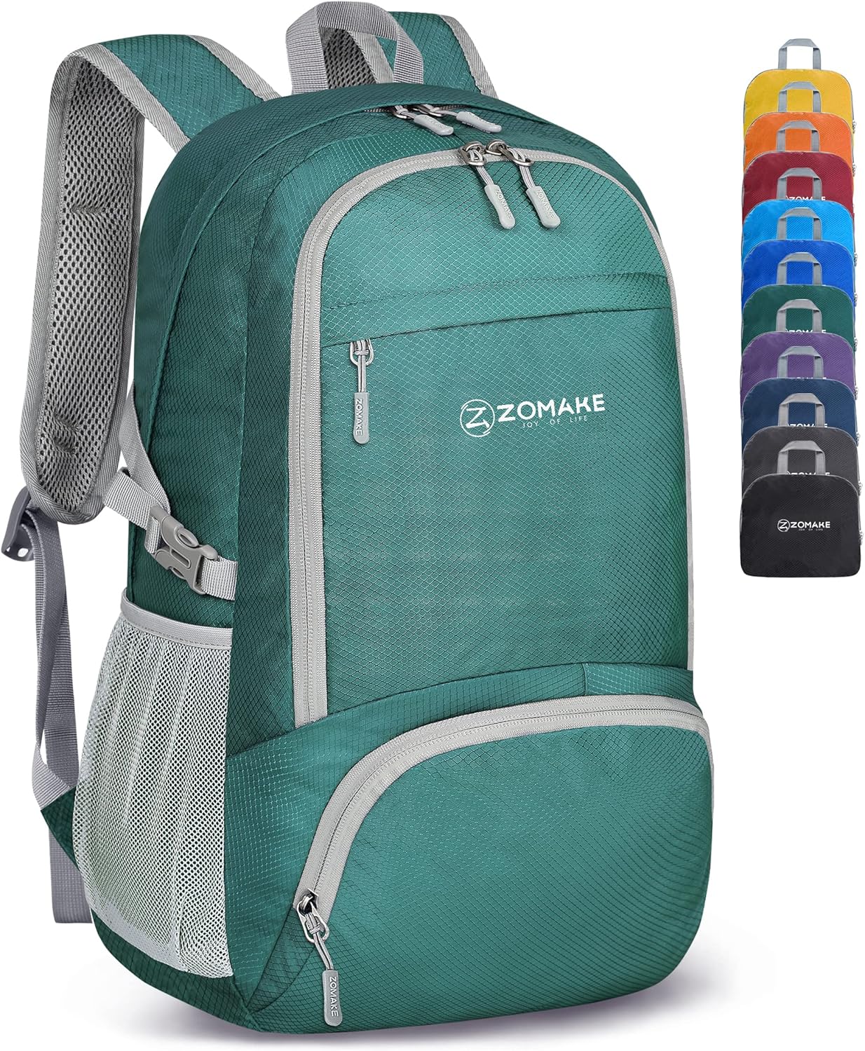 ZOMAKE Lightweight Packable Backpack 30L, Foldable Hiking Backpacks Water Resistant Compact Folding Daypack for Travel(Black)