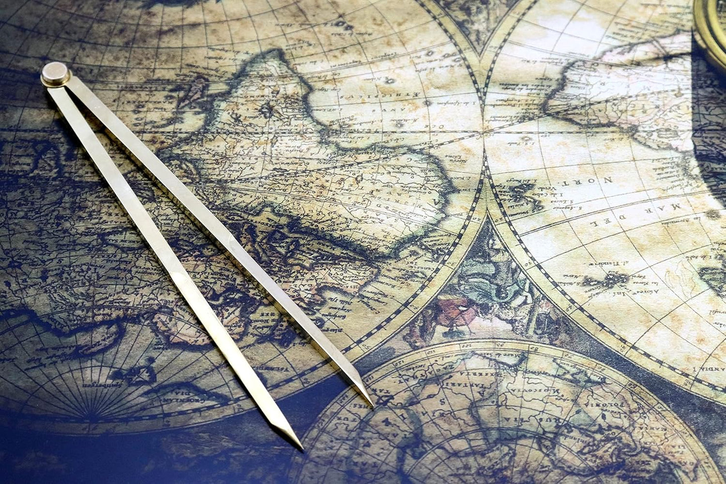 Navigation Divider Marine Nautical Single Handed Straight Divider Solid Brass 20cm / 8"