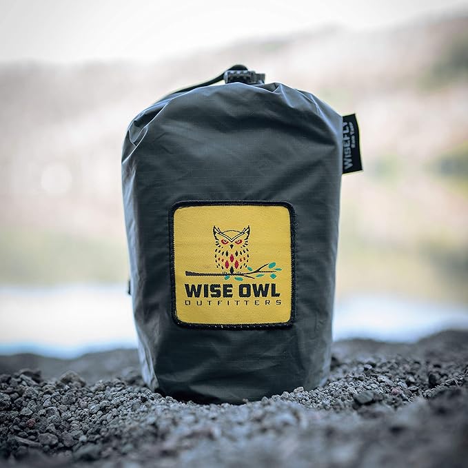 Wise Owl Outfitters Hammock Tarp, Hammock Tent - Rain Tarp for Camping Hammock - Camping Gear Must Haves w/Easy Set Up Including Tent Stakes and Carry Bag