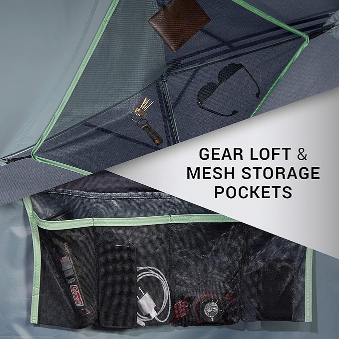 Coleman Skydome Series Camping Tent Weatherproof Tent Includes Pre-Attached Poles Rainfly Carry Bag and Unique Pattern Sets up in 5 Minutes