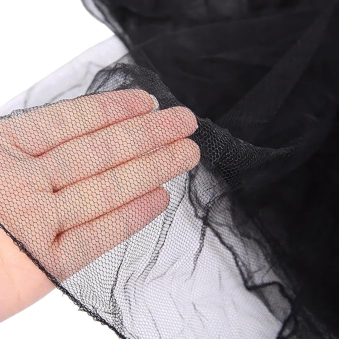 Black DIY Mosquito Net Fabric | 10x10 FT Netting 2 Pack | Insect Cover for Garden, Patio, Outdoor & Windows | Multiple Sizes in Black, White & Green | Raised Bed Screen Mesh Barrier