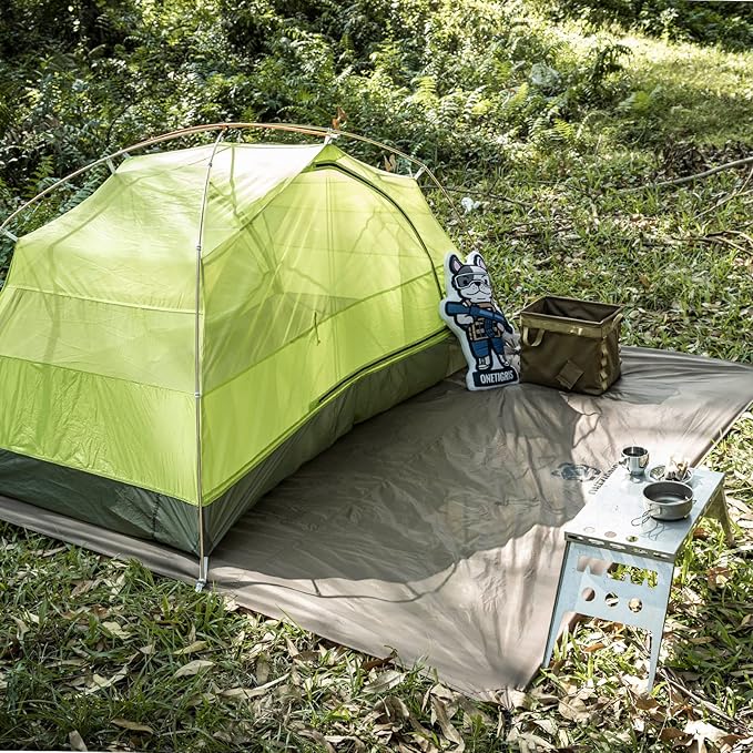 OneTigris Tent Tarp Footprint 94"x94", Large Size, Waterproof Lightweight Multifunctional Camping Tarp Beach Blanket for Camping Hiking Backpacking
