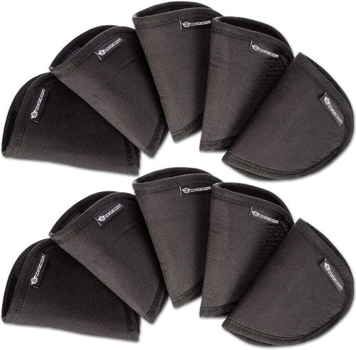 Hook & Loop Holsters for Gun Safe by CCW Tactical - Universal Heavy Duty Pistol Revolver and Accessories Storage Organizer - Mounts Inside Safe Door, Black, Choose 5-Pack or 10-Pack