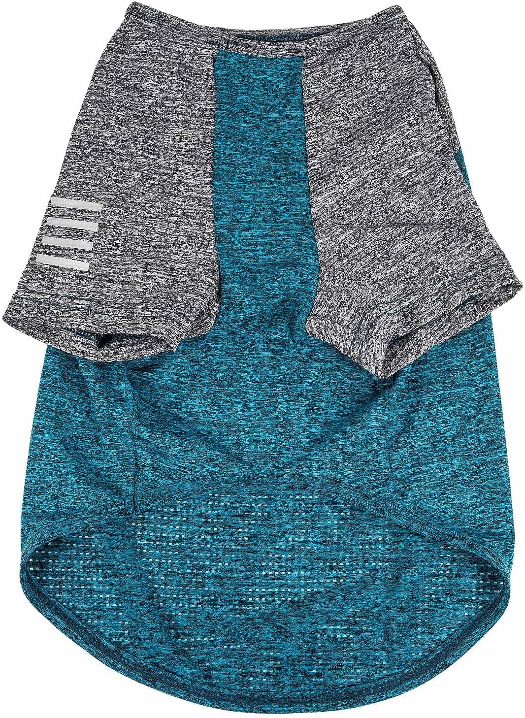 Pet Life ® Active 'Hybreed' 4-Way Stretch Two-Toned Performance Dog T-Shirt X-Large