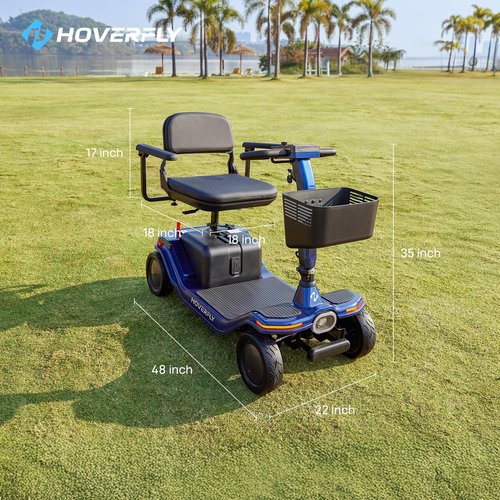 T5 Mobility Scooter, 4-Wheel Mobility Scooter for Adults - 16.8 Miles Range, 5 Mph, Smart Safety Features, Removed Battery, Rotating Swivel Seat, Headlight