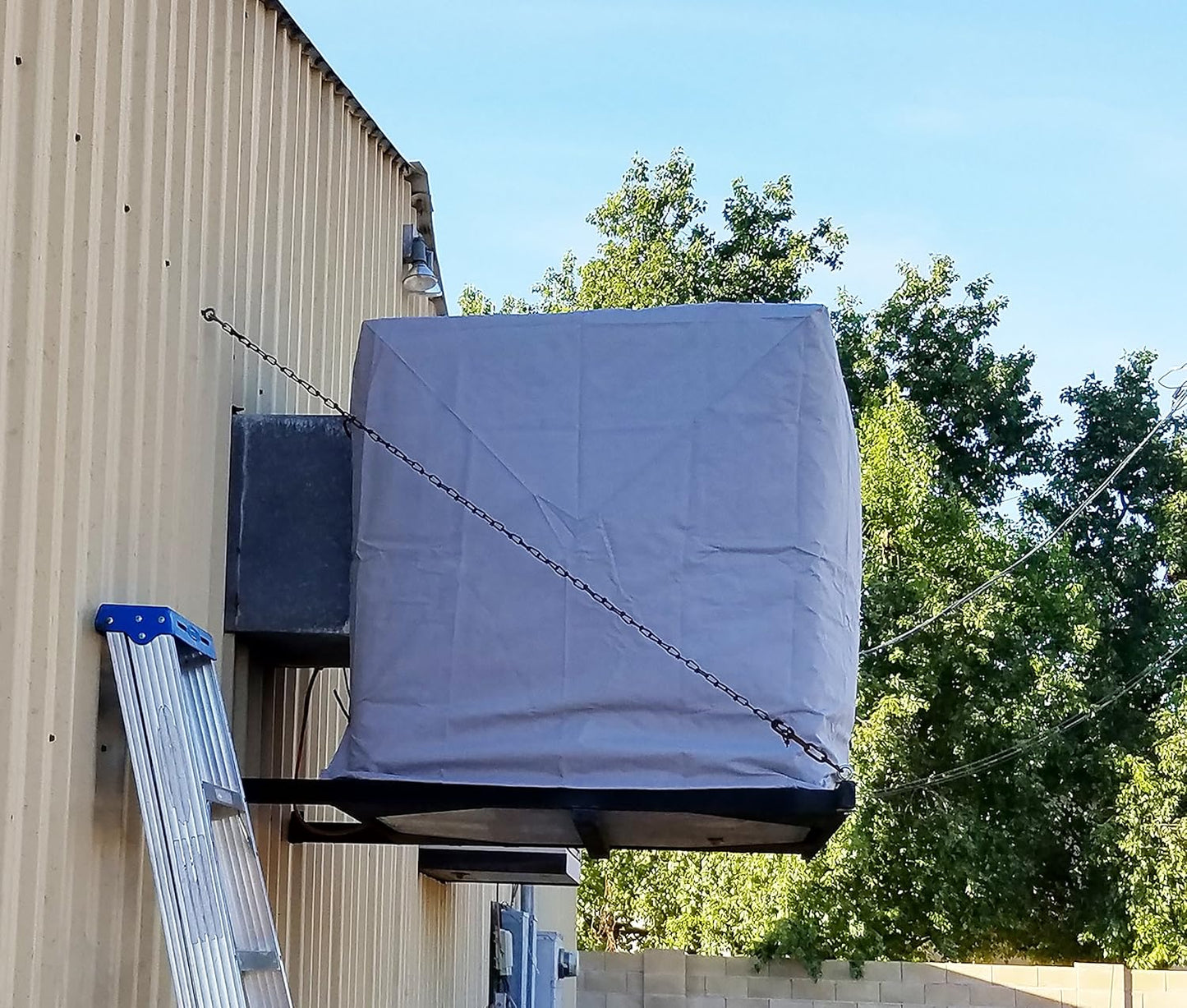 WeatherGuard Side Draft Evaporative Cooler Cover - Durable Protection for Outdoor Use