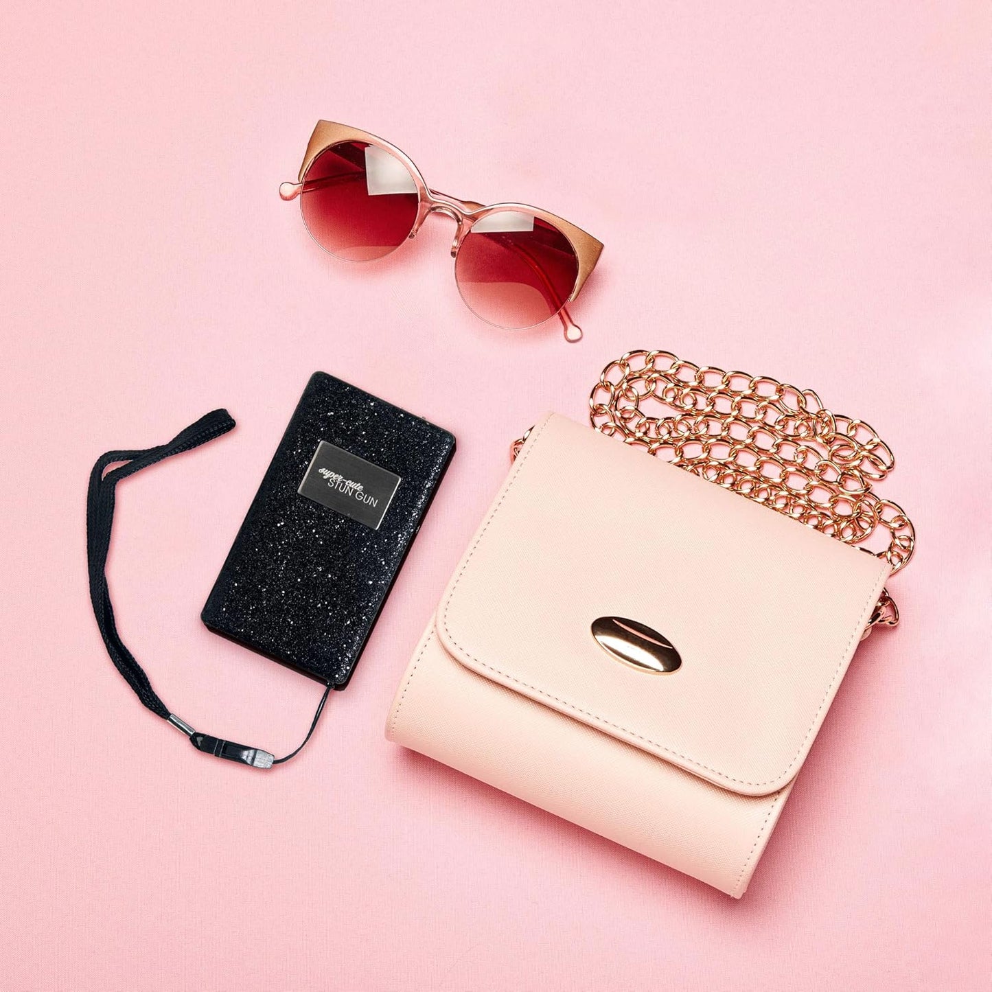 Super-Cute Mini Stun Gun for Women Self-Defense - High Voltage Pain-Inducing Shocks - Compact & Discreet with LED Flashlight - USB Rechargeable Battery - Stylish