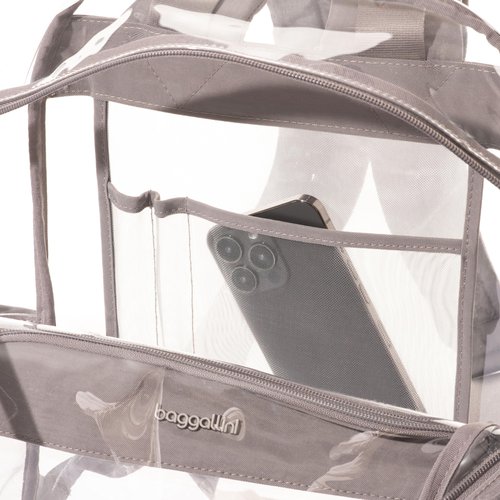 Baggallini Clear Backpack - Lightweight Large 11.5x 15.5x 6 Inch Clear Bag