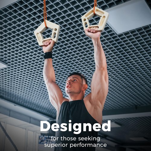 FRUITEAM Hangboard Holds in Wood for Rock Climbing,Portable Hangboard Rock Climbing,Finger Strengthener for Pull-up Grip Arm Training Indoor and Outdoor