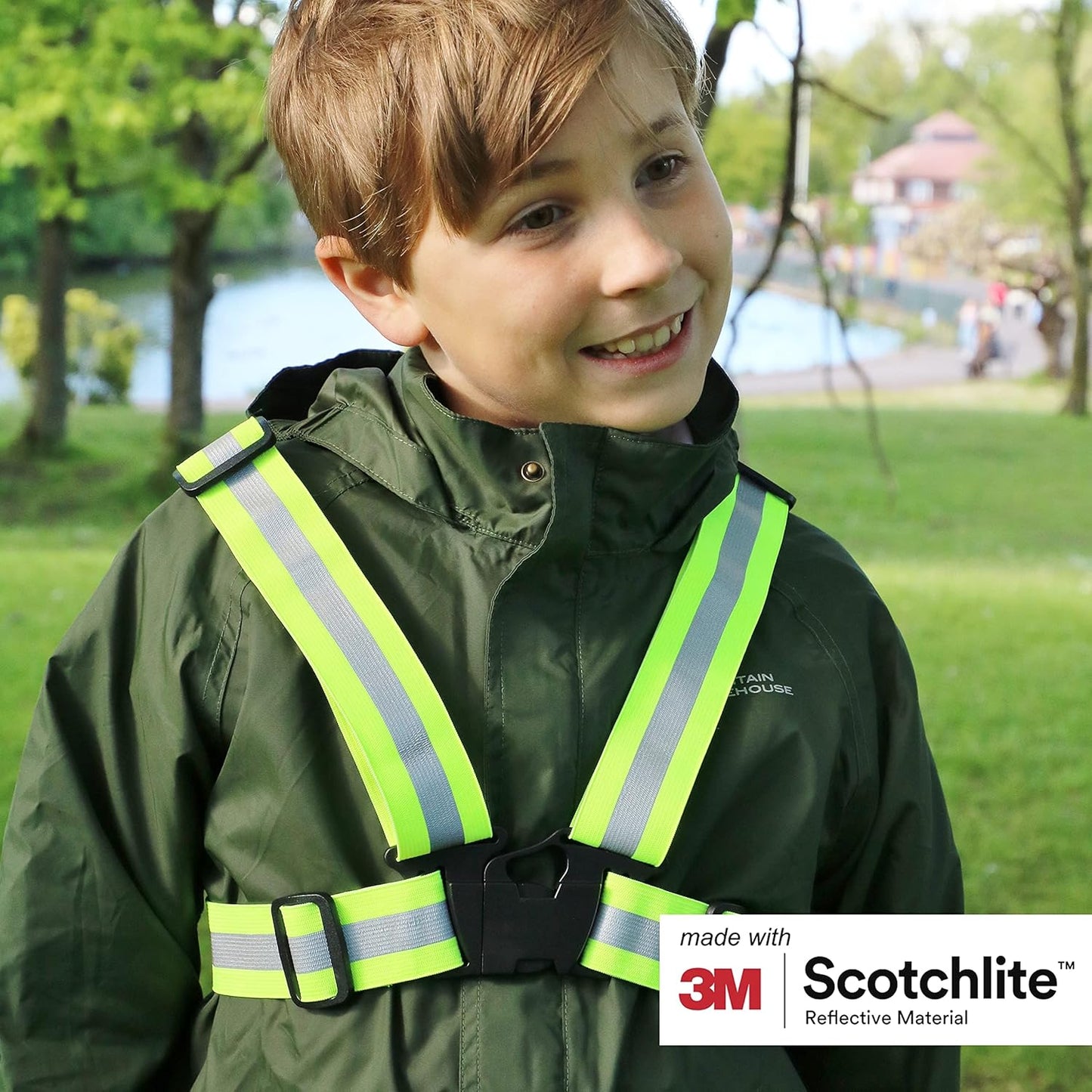 Salzmann Reflective Cross Belt Vest for Children | Highly Reflective with Adjustable Straps | Made with 3M Scotchlite