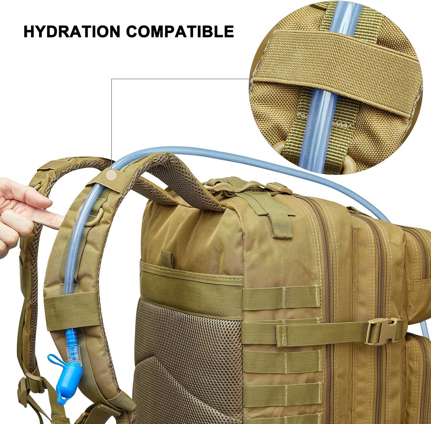 Prospo Military Tactical Backpack Large Fishing Tackle Backpack 3 Day Assault Survival Pack Molle Bag for Men