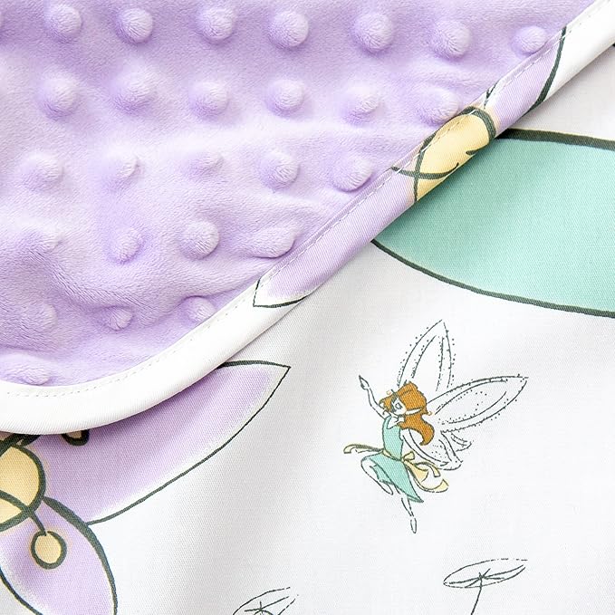 JumpOff Jo - Toddler Nap-Mat - Sleeping Bag for Kids with Removable Pillow and Ultra Soft Blanket for Preschool, Daycare, and Sleepovers - Fairy Blossoms