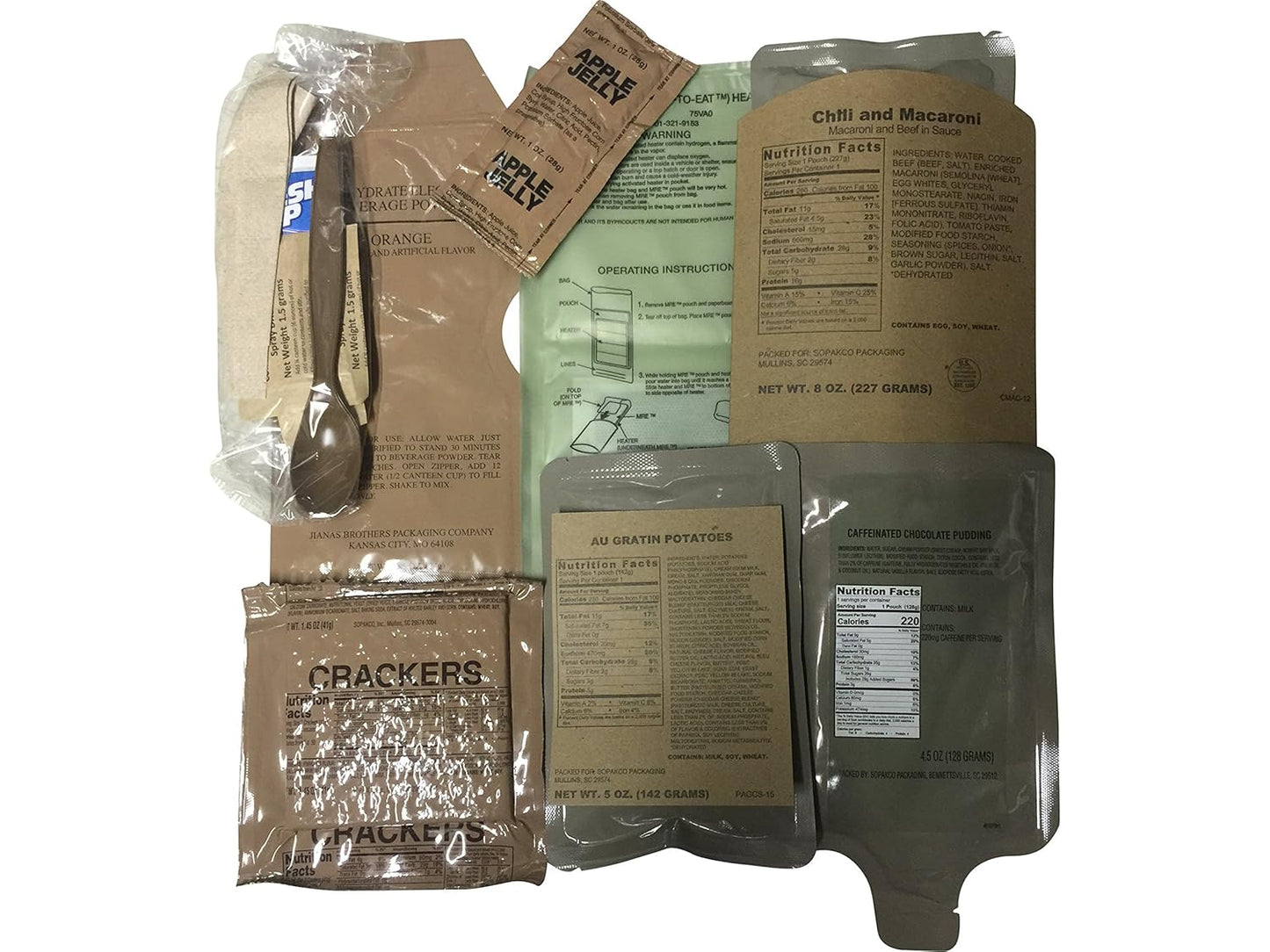 MRE (Meals-Ready-To-Eat) Sure-Pak Meal-2017 Pack Date-ACM (Elbow Macaroni in Tomato Sauce)