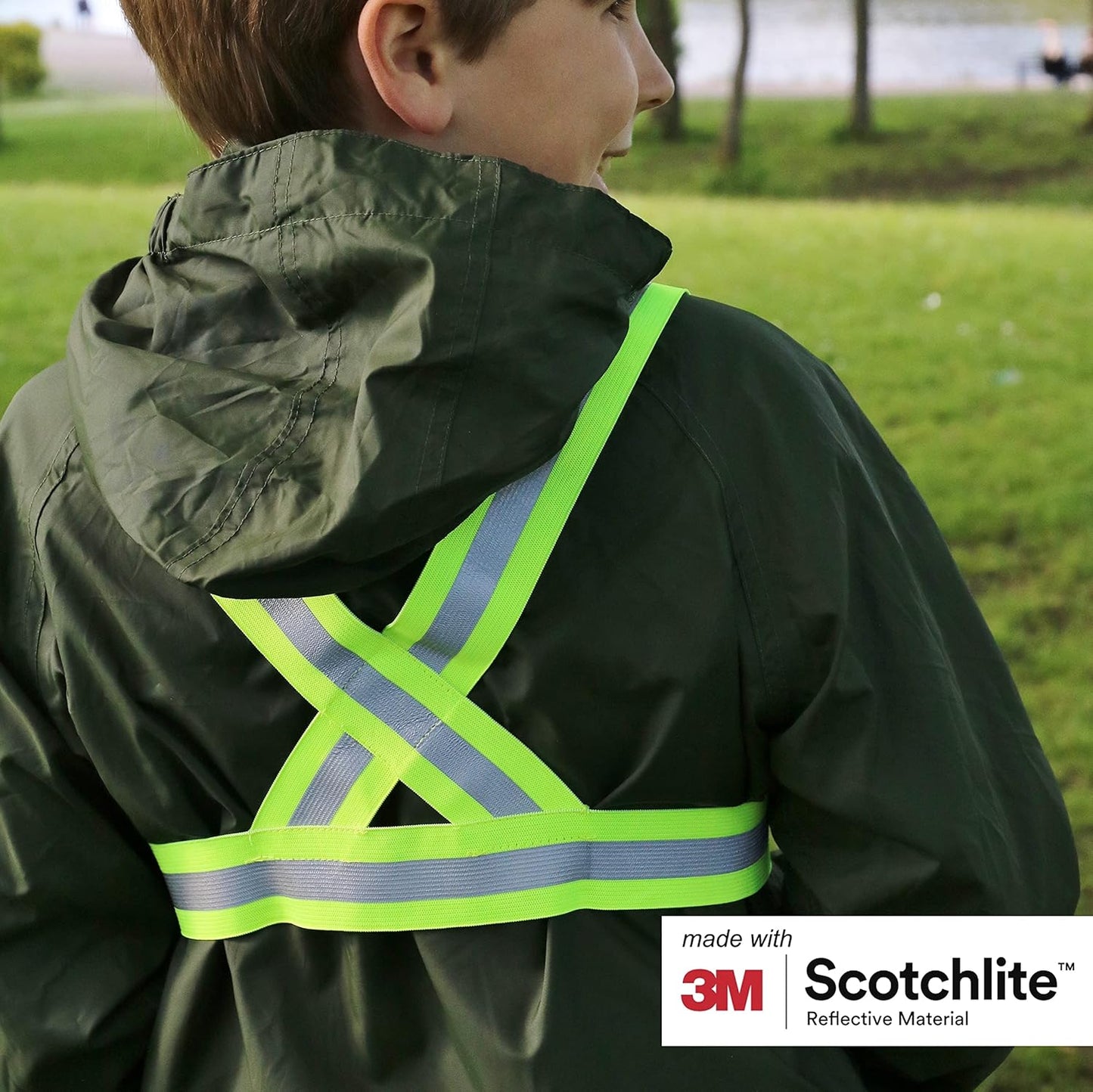 Salzmann Reflective Cross Belt Vest for Children | Highly Reflective with Adjustable Straps | Made with 3M Scotchlite