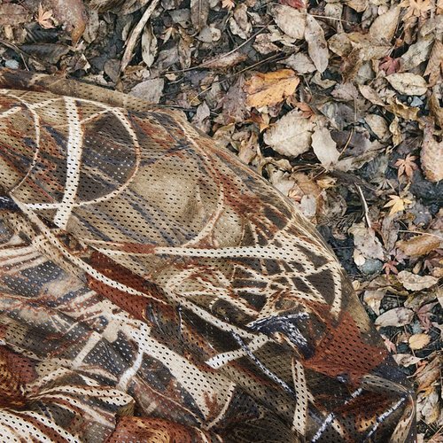 Senmortar Camo Netting, Camo Burlap 75D Camouflage Netting Quiet Mesh for Hunting Blinds Sunshade Camping Concealment Shooting Military Dry Grass Stands 5x10ft