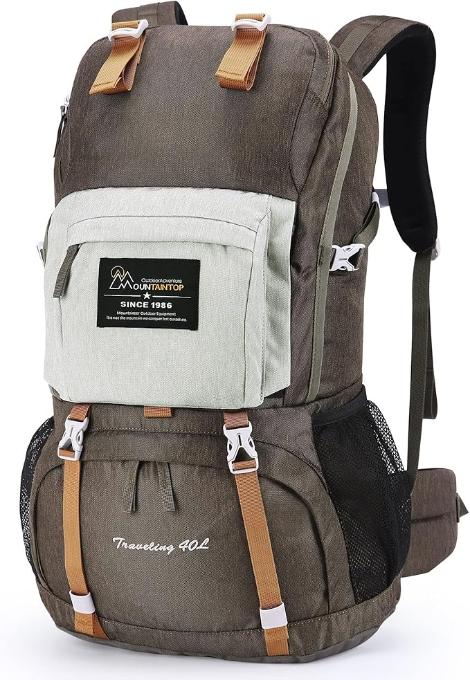 MOUNTAINTOP 40L Hiking Backpack Lightweight Travel Backpack for Men&Women Outdoor Camping Backpacking