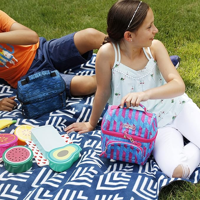 J World Corey Kids Lunch Bag. Insulated Lunch-Box for Boys Girls, Nordic