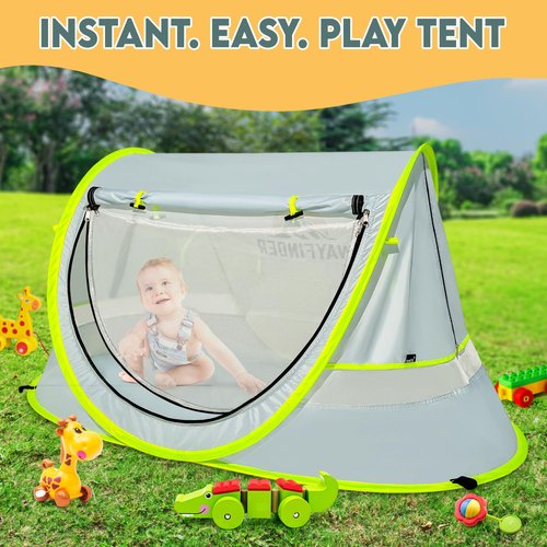 Large Pop Up Baby Beach Tent, Instant Sun Shade for Toddler, Portable Sun Shelter with Mosquito Net, UPF 50+ UV Protection for Infants
