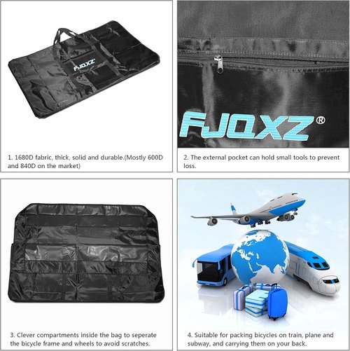 HUNTVP Bike Travel Bag Bicycle Transport Carrying Case with a Carry Bag for 26-29inch Folding Bike Foldaway Bicycle