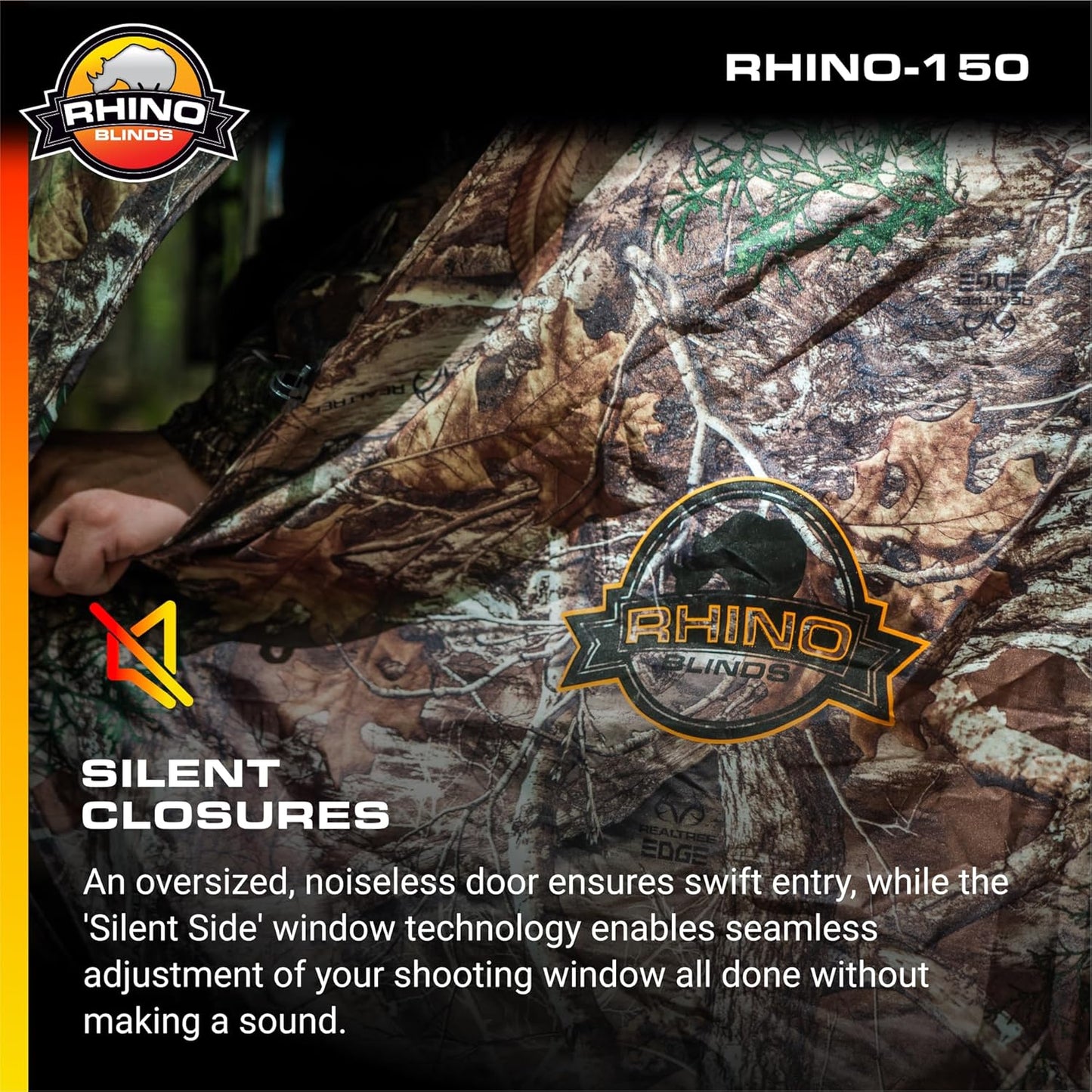 R150-RTE 3 Person Hunting Ground Blind, Realtree Edge