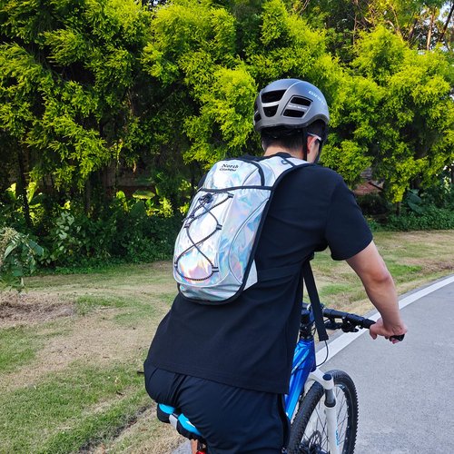 NorthClimbOtd Reflective Water Hydration Backpack, Hiking Hydration Backpack, Hydration Bag with 2L Water Bladder High Flow Bite Valve, for Running, Biking, Climbing, Festival Rave for Men Women